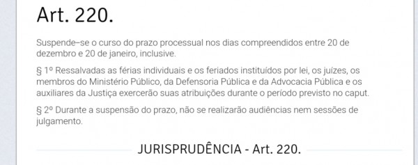 Jurisprudência Art. 220